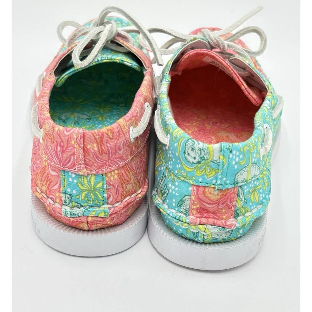 Sperry x‎ Brooks Brothers Boat Shoes Women 8 Colorful Floral Canvas Preppy Coas